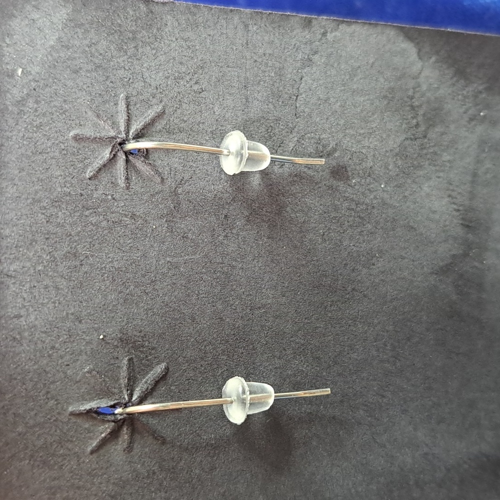 Sterling Silver Wave Dangle Hook Style Earrings - Picture 11 of 12